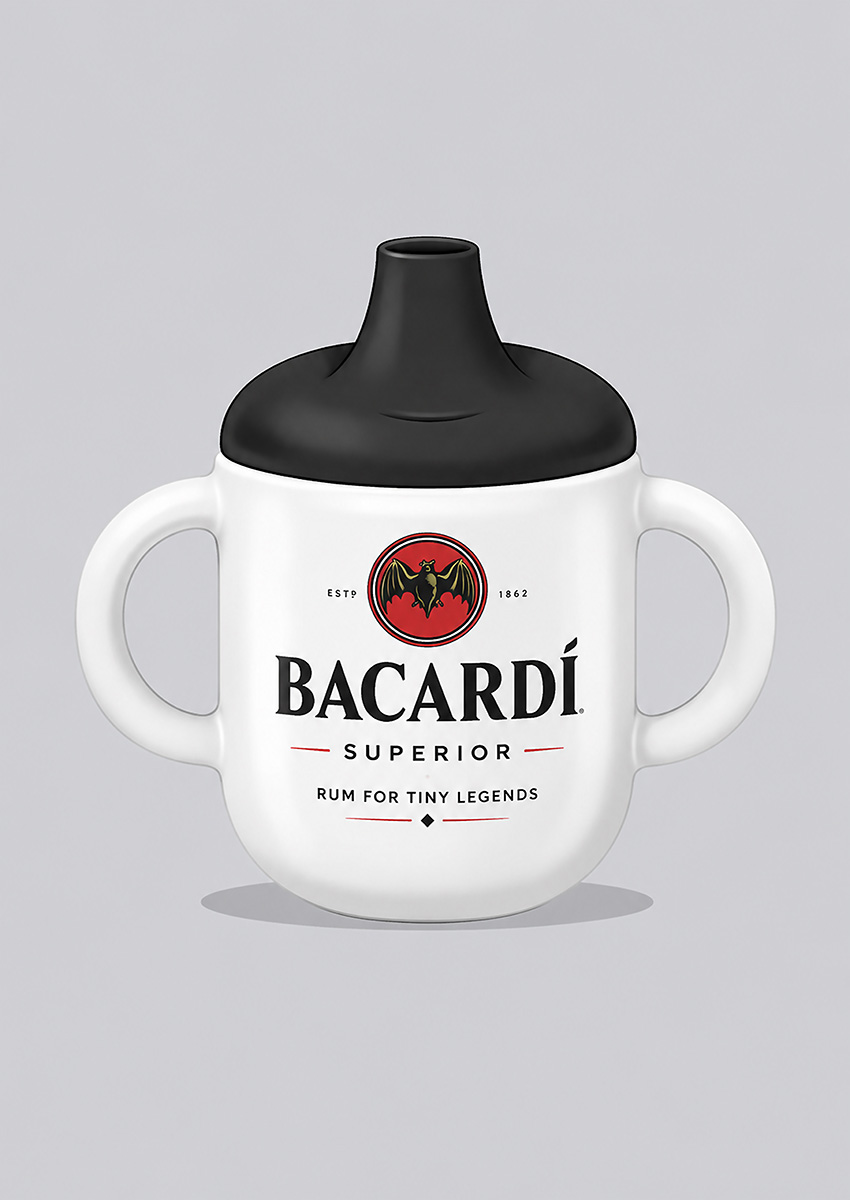 Bacardi Logo Baby Bottle Canvas Print & Poster Wall Art - AI PRINT LAB